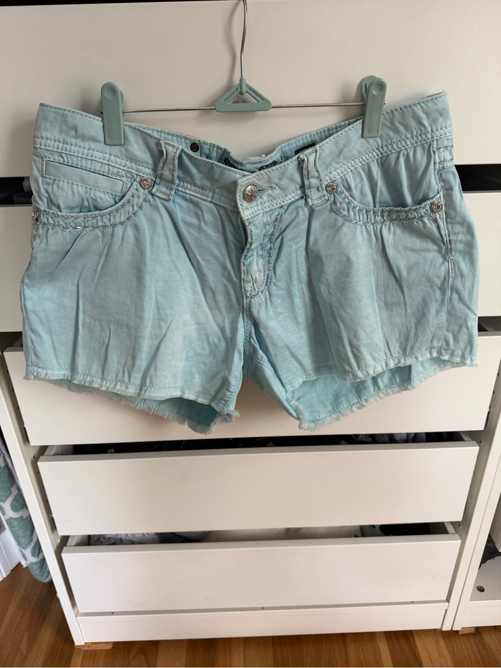 Miss Me Light Blue Women’s Denim Shorts